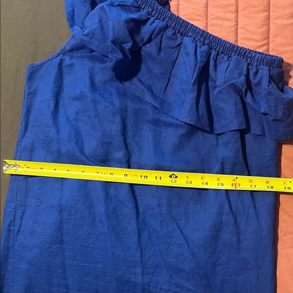 J. Crew One-Shoulder Dress in Deep Blue - Picture 7 of 7